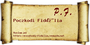 Poczkodi Fidélia névjegykártya