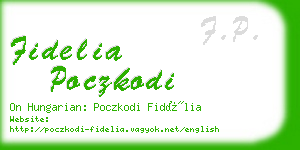 fidelia poczkodi business card
